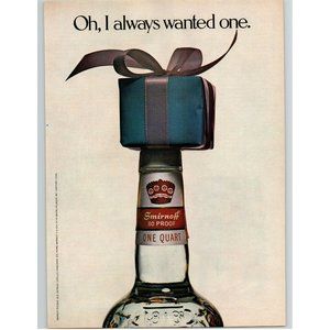 1977 Smirnoff Vodka Oh I Always Wanted One Vintage Print Ad Christmas Present